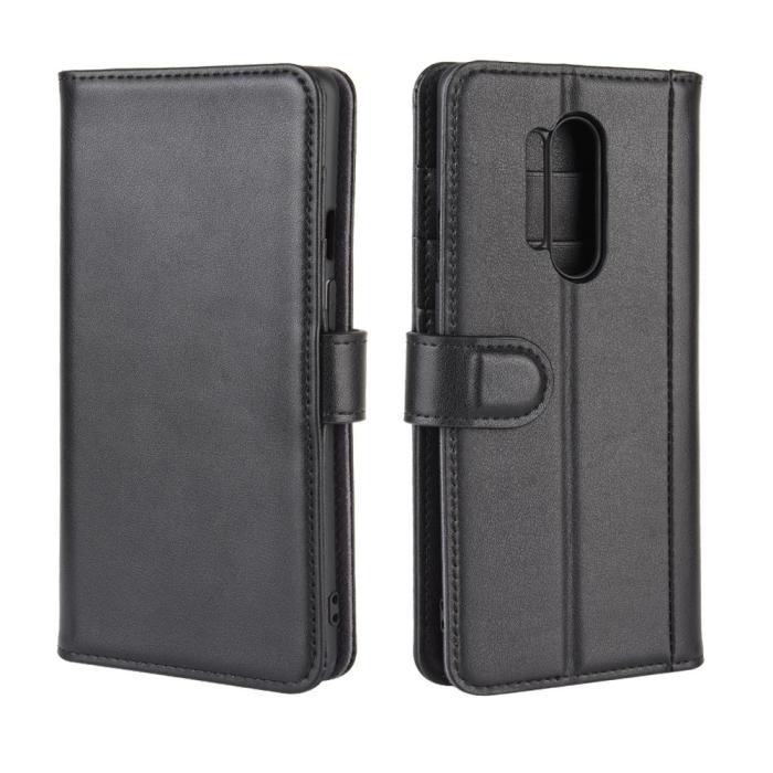 UTGATT1 - Äkta Läder Plånboksfodral OnePlus 8 Pro - Svart