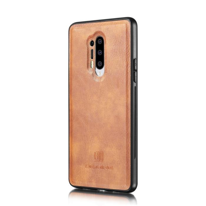 DG.MING - DG.MING Detachable Äkta Läder Plånboksfodral OnePlus 8 Pro - Brun