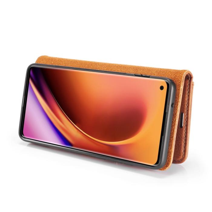 DG.MING - DG.MING Detachable Äkta Läder Plånboksfodral OnePlus 8 Pro - Brun