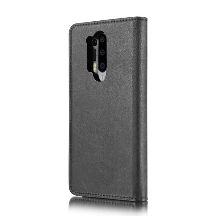 UTGATT1 - DG.MING Detachable Äkta Läder Plånboksfodral OnePlus 8 Pro - Svart