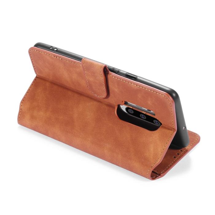 UTGATT1 - DG.MING Retro Läder Plånboksfodral OnePlus 8 Pro - Brun