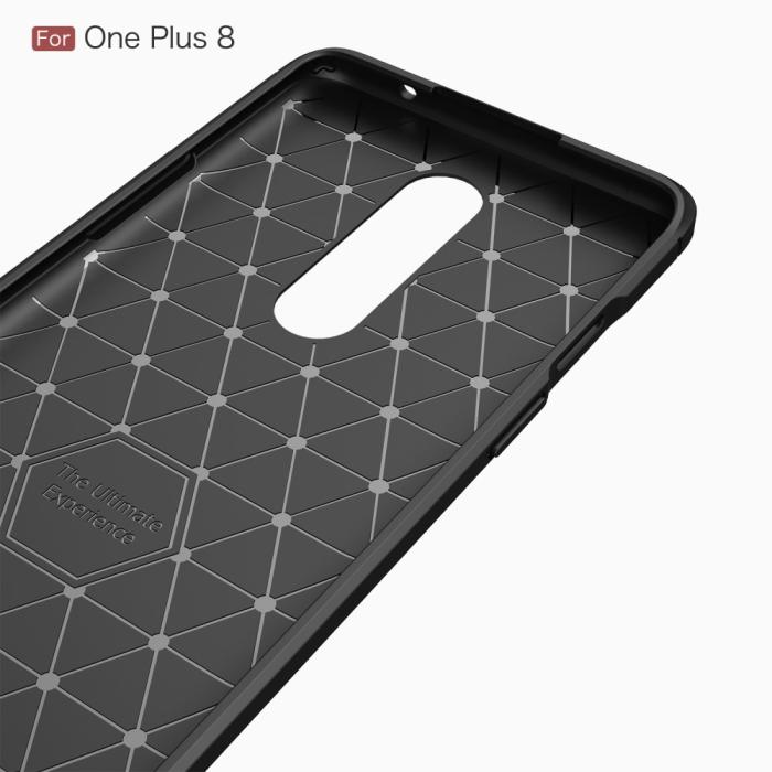 OEM - Carbon Fibre Skal OnePlus 8 - Blå