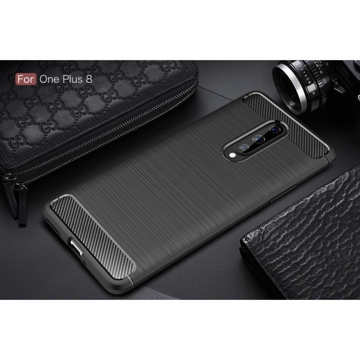A-One Brand - Carbon Fibre Skal OnePlus 8 - Svart