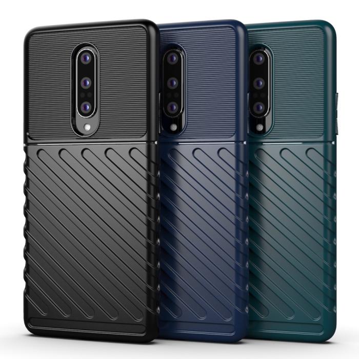 OEM - Thunder Twill Texture Skal OnePlus 8 - Blå