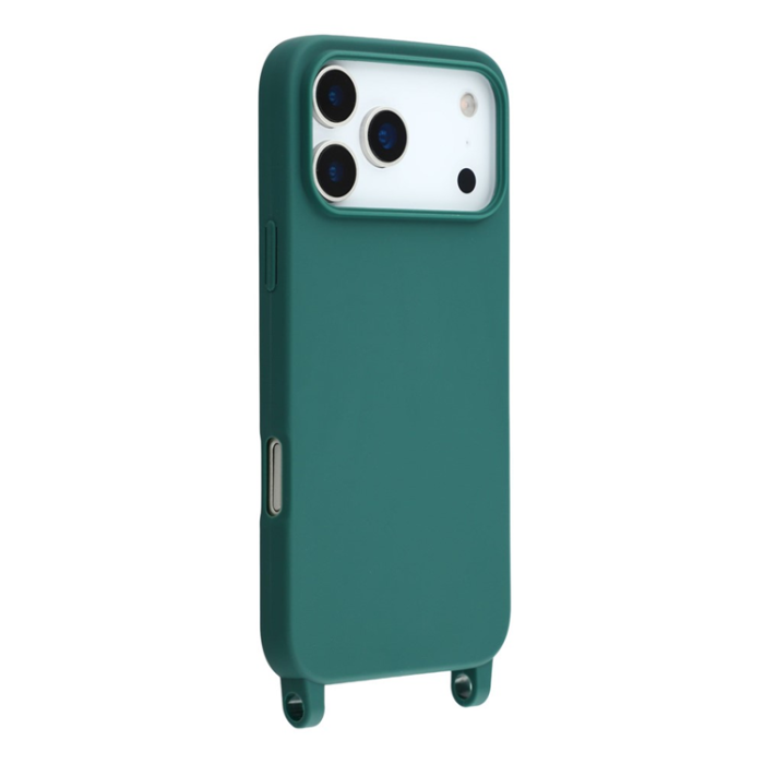 A-One Brand - iPhone 17 Pro Max Mobilskal TPU med Hål för Rem - Mörkgrön