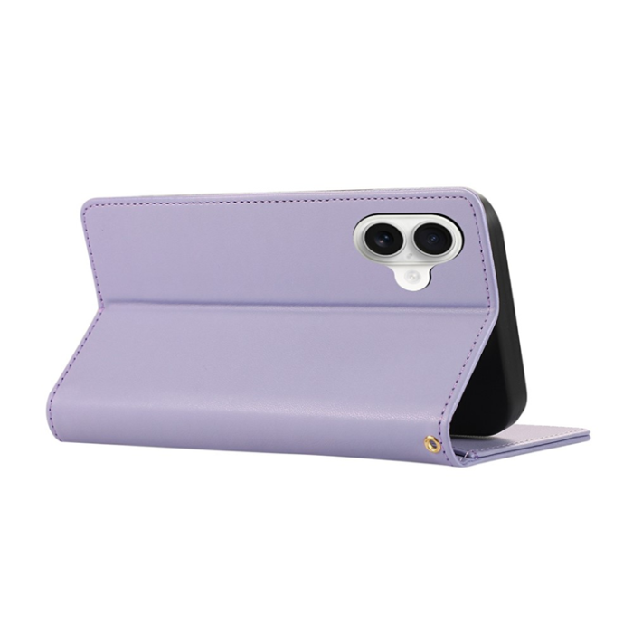 A-One Brand - iPhone 17 Plånboksfodral RFID Rhombus Läder - Lila