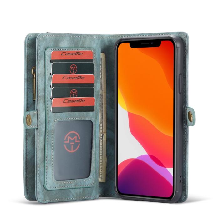 UTGATT4 - CASEME 2-in-1 Plånboksfodral för iPhone 11 Pro Max - Blå
