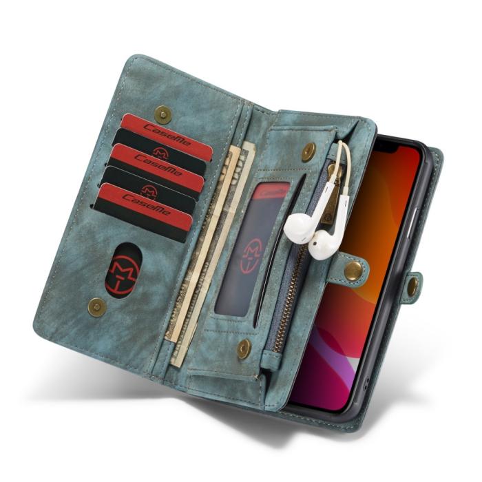 UTGATT4 - CASEME 2-in-1 Plånboksfodral för iPhone 11 Pro Max - Blå