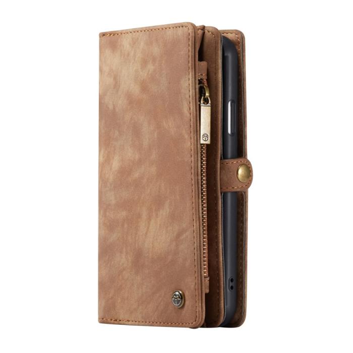 Caseme - CASEME 2-in-1 Plånboksfodral för iPhone 11 Pro Max Detachable - Brun