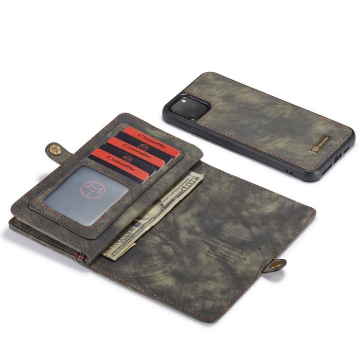 Caseme - CASEME 2-in-1 Plånboksfodral för iPhone 11 Pro Max Detachable - Grå