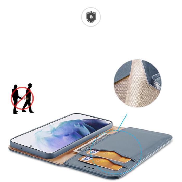 Dux Ducis - Dux Ducis Hivo Äkta Läder Fodral Galaxy S22 Plus - Blå