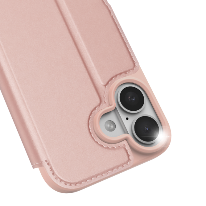 Dux Ducis - Dux Ducis iPhone 17 Plånboksfodral Skin Pro Läder - Rosa