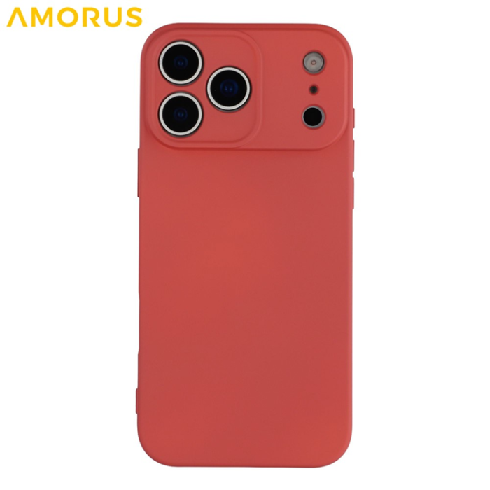 Amorus - AMORUS iPhone 17 Pro Max Mobilskal Precise Cutouts - Röd