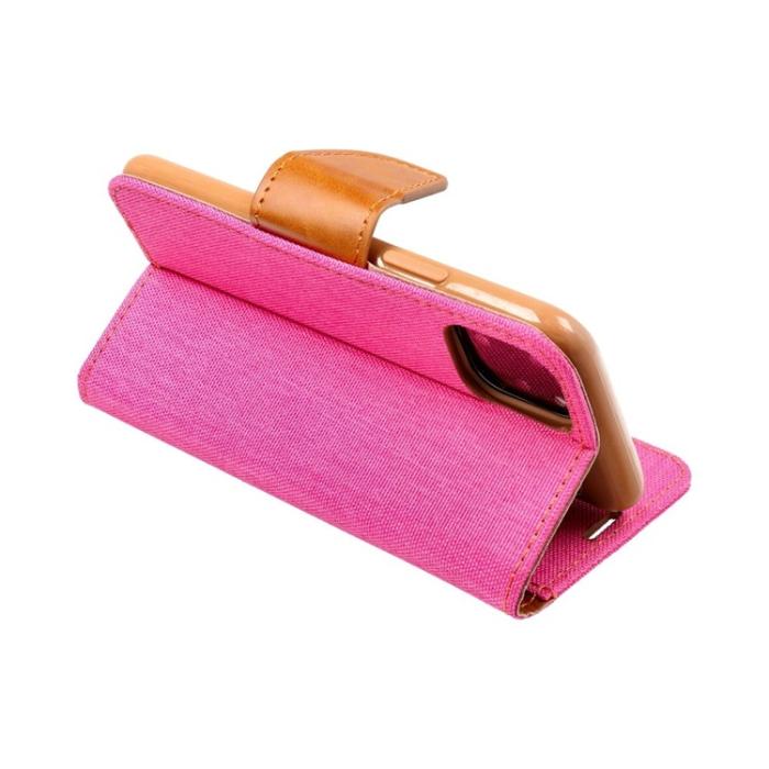 OEM - Galaxy S23 FE Plånboksfodral Canvas - Rosa