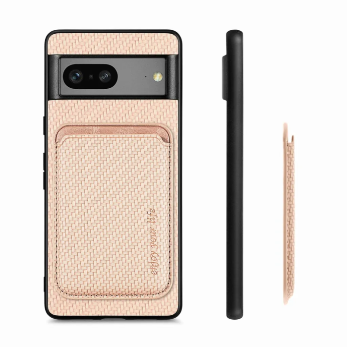 Taltech - Google Pixel 7A Mobilskal Korthållare Detachable - Ljusrosa