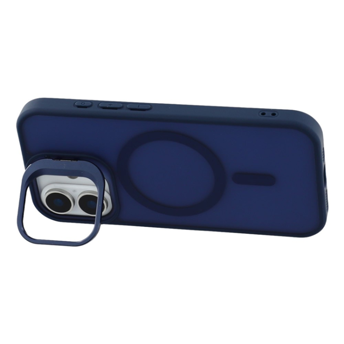 A-One Brand - iPhone 17 Mobilskal MagSafe Lins Kickstand - Mörkblå