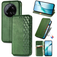 A-One Brand - Xiaomi 15 Ultra Plånboksfodral Rhombus Imprint Läder - Grön