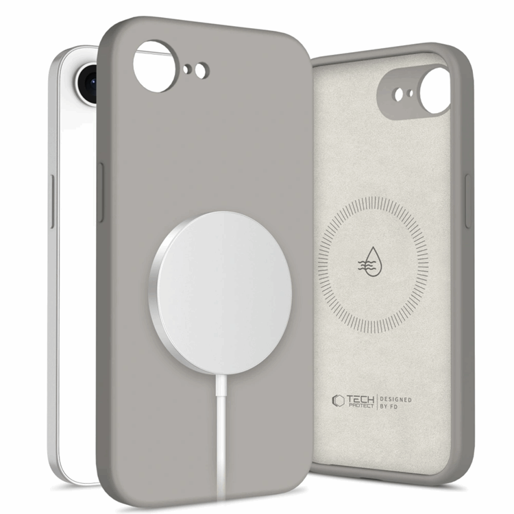 Tech-Protect iPhone 16e Mobilskal Magsafe Liquid Silikon - Grå | 2353 | AlltMobil