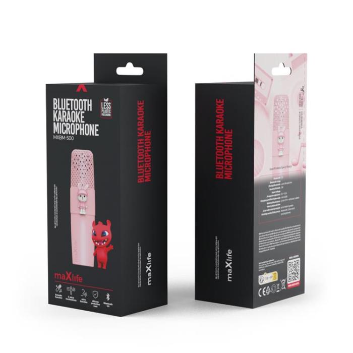Maxlife - Maxlife Bluetooth Mikrofon med Högtalare Animal MXBM-500 - Rosa