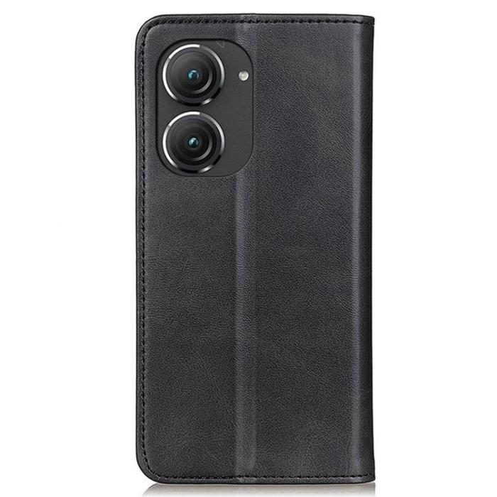 UTGATT1 - Asus Zenfone 9 Plånboksfodral Äkta Läder Flip - Svart