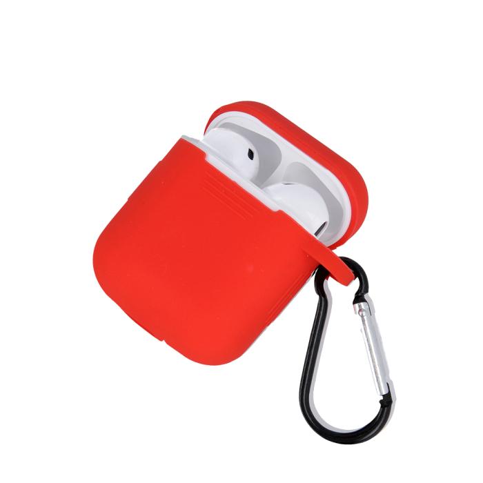 OEM - Skyddsfodral för AirPods / AirPods 2 med Krok, Rött