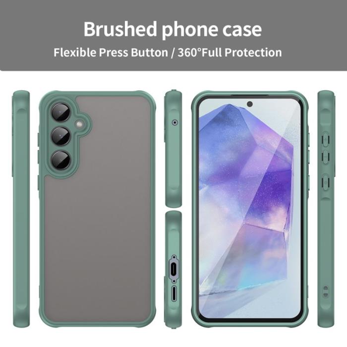 WANLONFENG - WANLONFENG Mobilskal till Samsung Galaxy A55 5G TPU FD Series - Grön