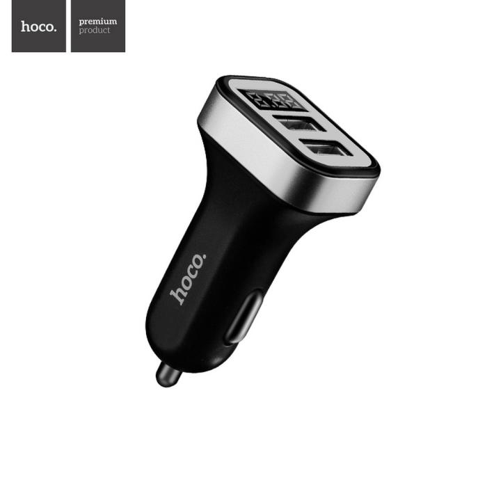UTGATT1 - HOCO Billaddare 2 x USB 3,1A LCD Z3 Svart