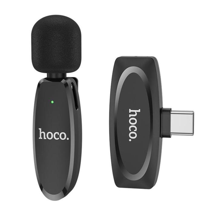 Hoco - HOCO Trådlös Lavaliermikrofon USB-C L15 - Svart