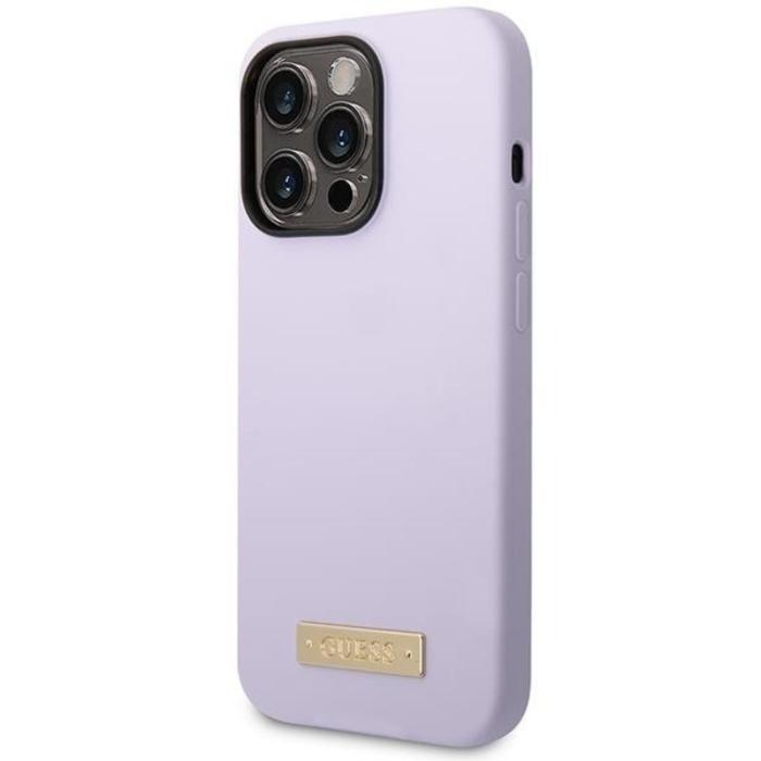 Guess - Guess iPhone 14 Pro Mobilskal Magsafe Logo Plate - Lila