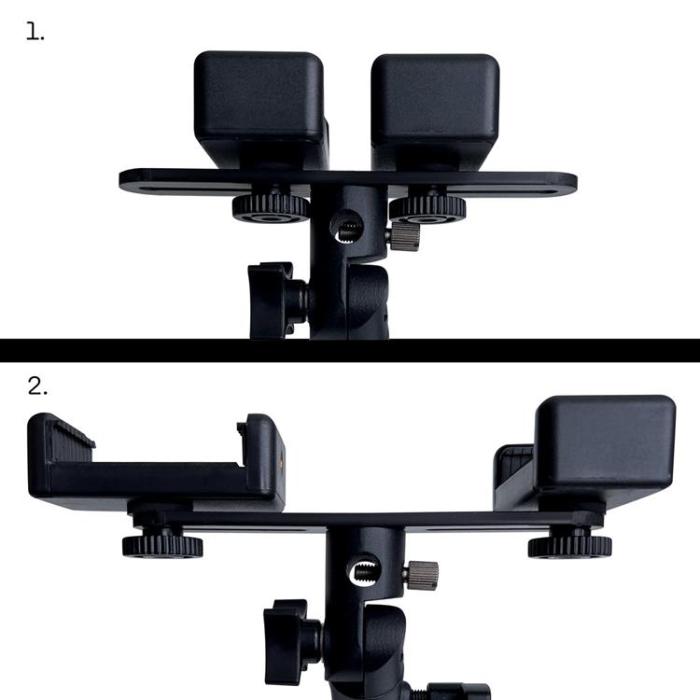 OEM - Dual Adjustment Smartphone Hallare med Tripod - Svart