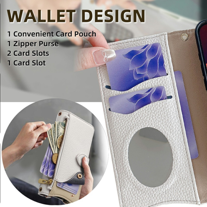 A-One Brand - OnePlus 15 5G Plånboksfodral Irregular Tail Style Läder - Vit