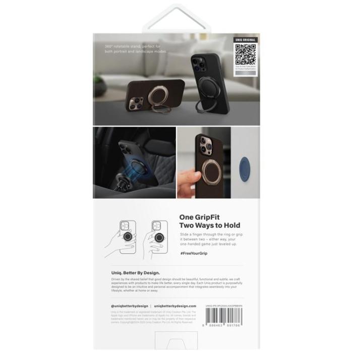 UNIQ - UNIQ iPhone 16 Pro Max Mobilskal MagSafe Keva Air GripFit - Brun
