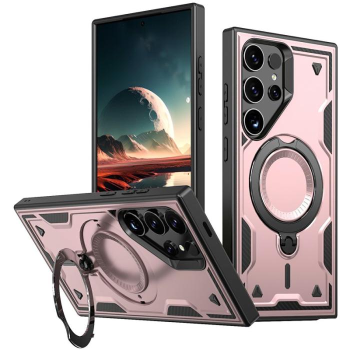 N/A - Mobilskal till Samsung Galaxy S25 Ultra Plast Militärt Skydd - Roséguld