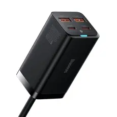 BASEUS - Baseus Väggladdare 2x USB-C/2x USB-A GaN3 100W - Svart