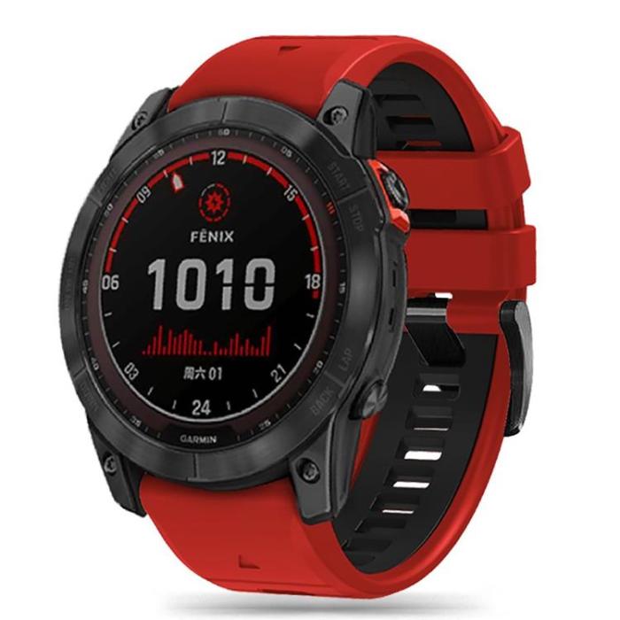 Tech-Protect - Tech-Protect Garmin Fenix 5/6/7 Armabnd - Röd