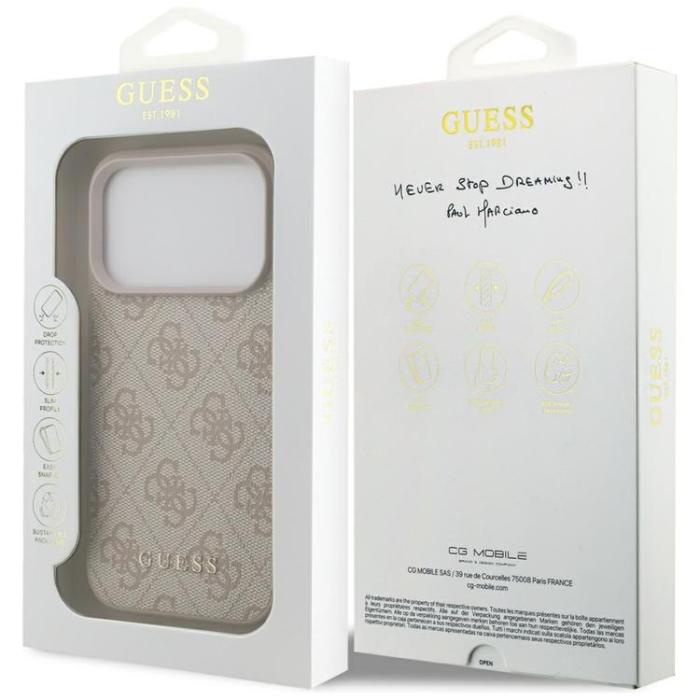 Guess - Guess iPhone 17 Pro Mobilskal 4G Classic - Rosa