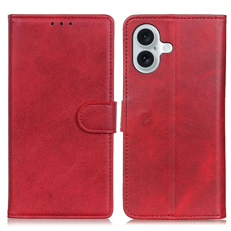 iPhone 17 Plånboksfodral Cowhide Texture - Röd | 2353 | AlltMobil