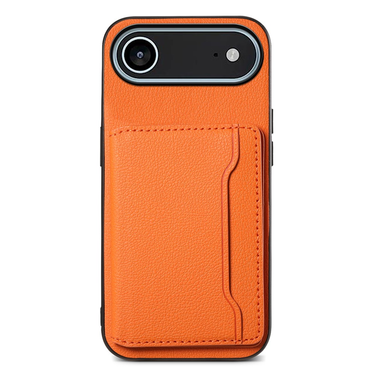 iPhone Air Mobilskal Korthållare Calf Kickstand Läder - Orange | 2353 | AlltMobil