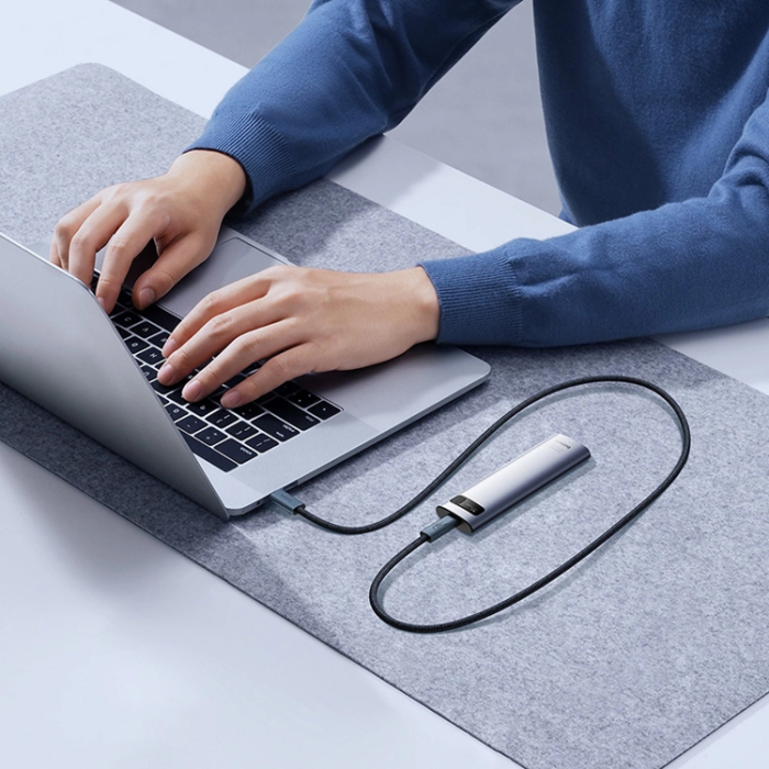 BASEUS - Baseus USB-C till USB-C kabel Snabb 240W 1m - Svart