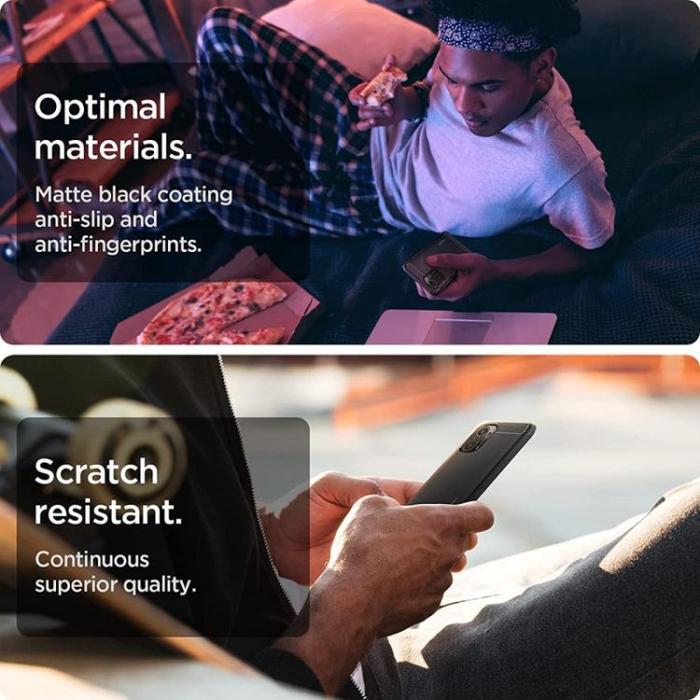 UTGATT1 - Spigen Rugged Armor Skal Xiaomi Mi 11i/Poco F3 - Matte Svart