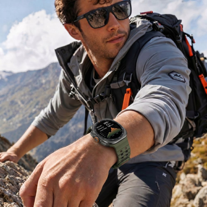 Tech-Protect - Tech-Protect Armband För Galaxy Watch Ultra (47mm) Icon Pro - Grön/Svart