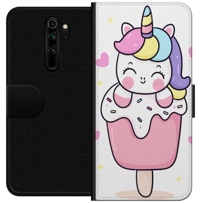iSecrets - Plånboksfodral till Xiaomi Redmi Note 8 Pro med Glad enhörning