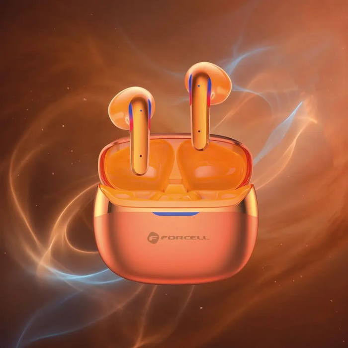 Forcell - Forcell Trådlös Hörlurar TWS F-Audio Pulse Air ENC - Guld