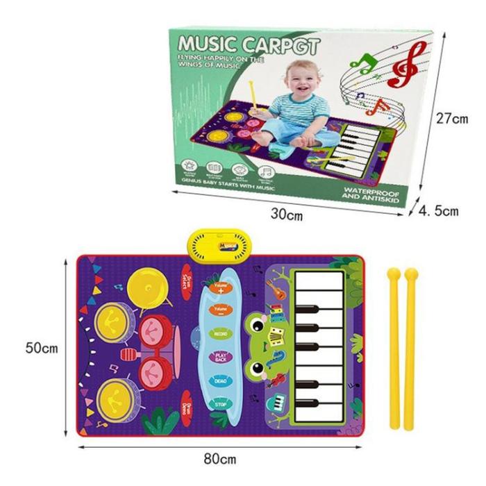 OEM - Piano Keyboard Trumma Lekmatta Musikfilt Babypresent för Barn (1-6 år)