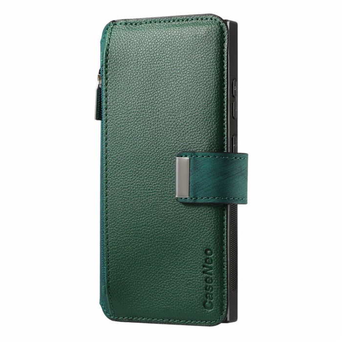 CASENEO - Caseneo Plånboksfodral För Galaxy S26 Ultra Magnetic Läder - Grön