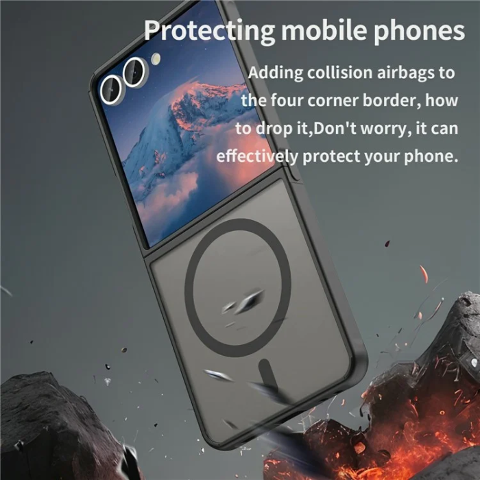 A-One Brand - Galaxy Z Flip 7 Mobilskal Magsafe Anti Drop - Svart