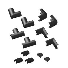 D-LINE - D-LINE Tillbeh&ouml;rssats 20x10 Clip-Over Design Svart