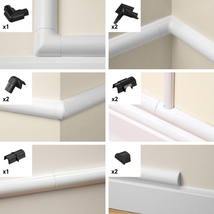 D-LINE - D-LINE Tillbehörssats 30x15 Svart