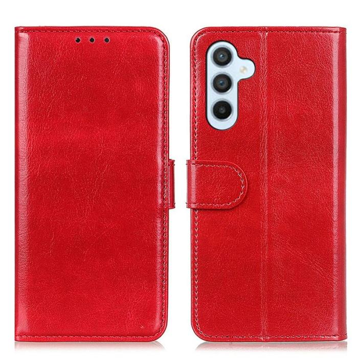 OEM - Mobilfodral för Samsung Galaxy S26 Plus Konstläder Ställ - Röd