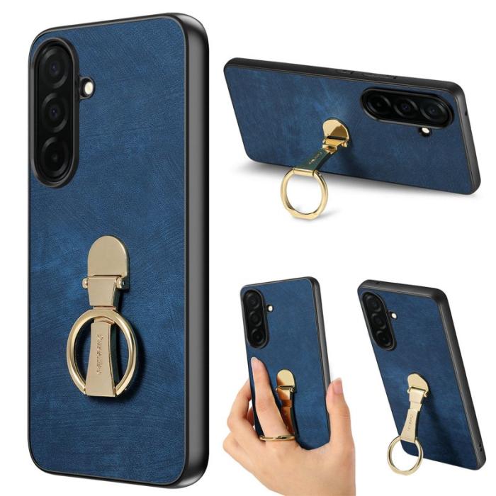 CASENEO - CASENEO Mobilskal för Samsung Galaxy S26 Plus Fällbar Kickstand Konstläder - Blå